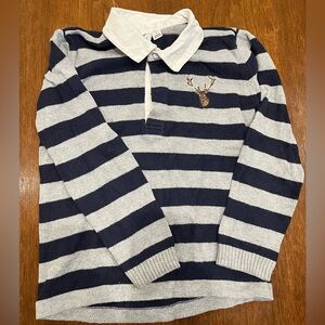 Janie and Jack wool sweater rugby style long sleeve. Size 6